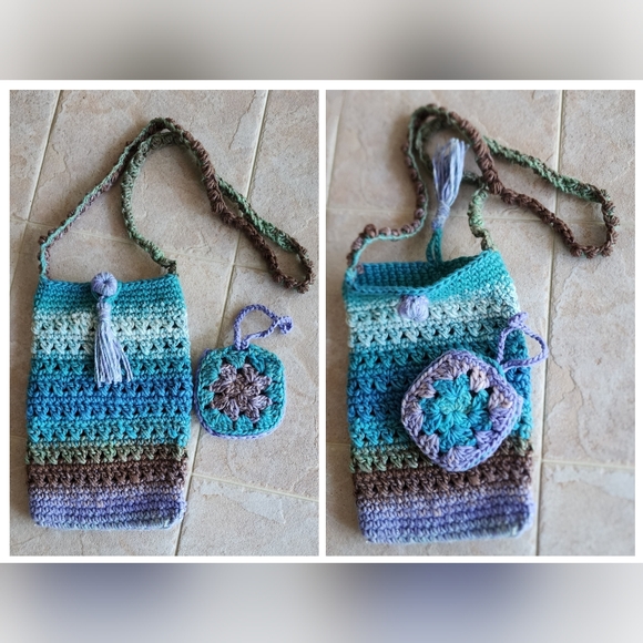 Handcrafted Multicolor Crochet Bag - Picture 1 of 2